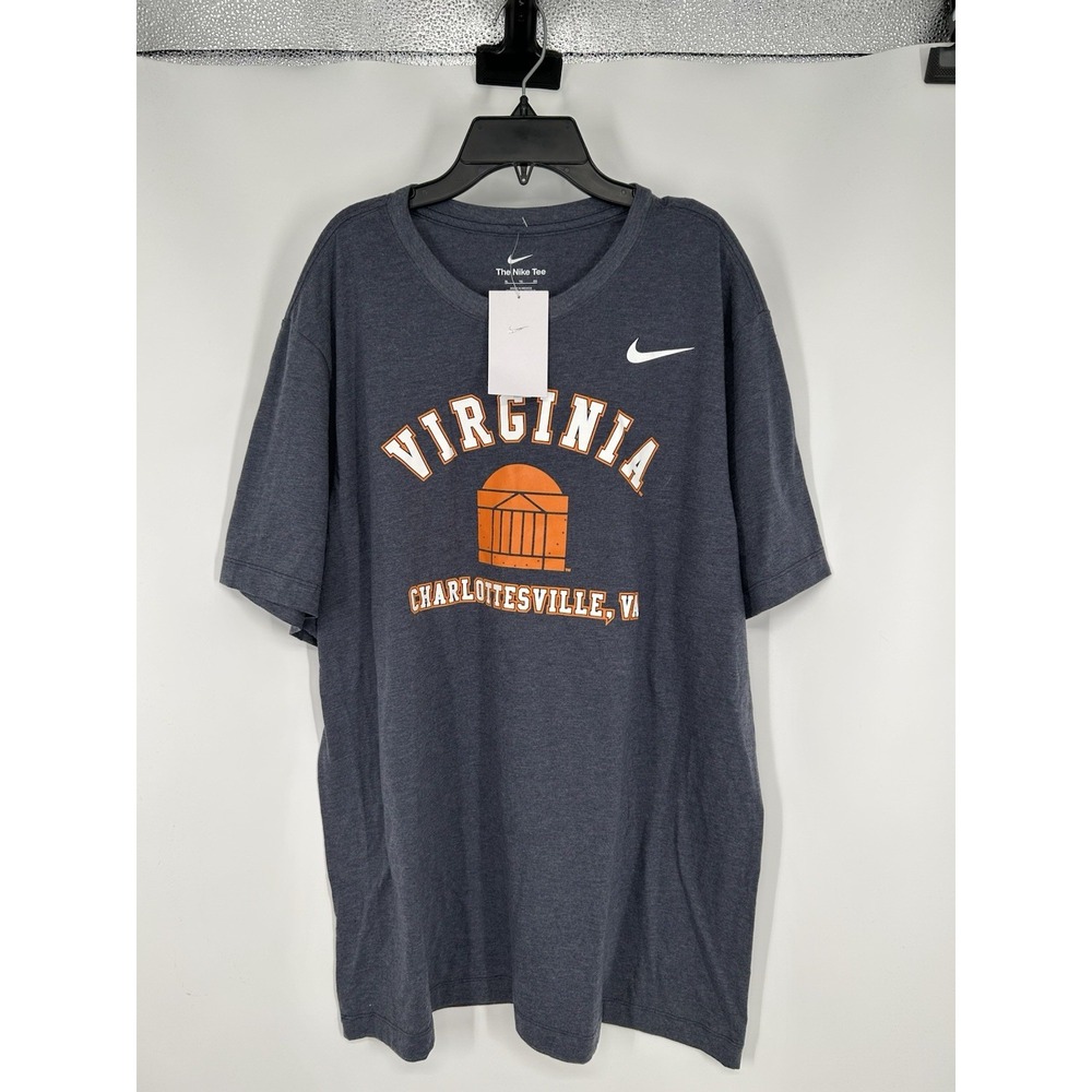 Virginia Cavaliers UVA Graphic Short Sleeve Nike Tee T Shirt Grey‎ Mens XL